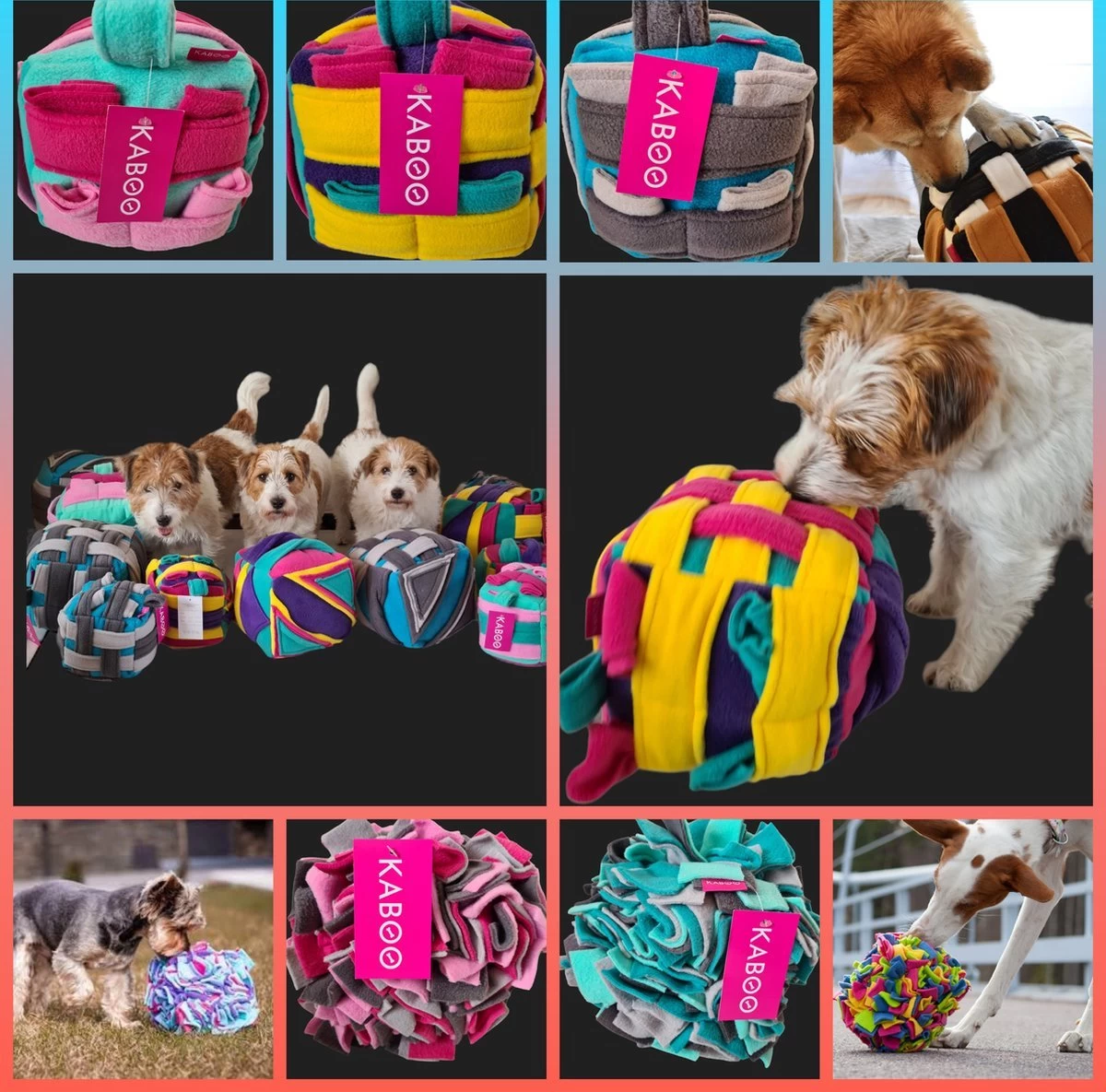 3-Hondenspeelgoed-Snuffelkubus-met Vakken-Snuffelmat-hondenpuzzel-maat S 3 3-Hondenspeelgoed-Snuffelkubus-met Vakken-Snuffelmat-hondenpuzzel-maat S