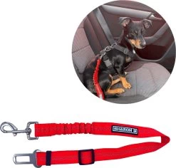 Autogordel Voor Honden – Rood – Voor Optimale Veiligheid Onderweg Voor Hond En Baasje – Schok Absorberend – Hondengordel – Voor Alle Honden – Bestand Tegen Grote Krachten – Geschikt Voor Bijna Alle Auto’s