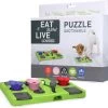 Eat Slow Live Longer Puzzel Rectangle – Intelligentie Speelgoed Voor Honden – Interactief Hondenspeelgoed – Uitdagende Hondenpuzzel – Gerecyclede Materialen – Te Vullen Met Snacks – 25x26x5 Cm – Groen