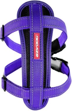EzyDog Chest Plate Hondentuig Met Autogordel Zekering – Honden Harnas – XS – Paars