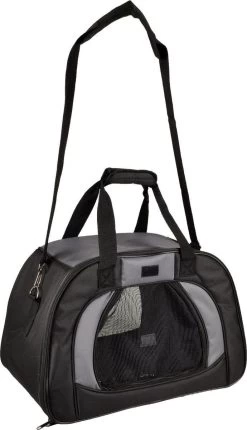 Flamingo Hondentas Doris – Zwart – 48 X 29 X 31 Cm