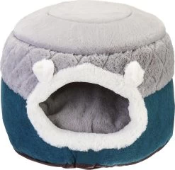 HOOPET® Apozia Dubbelzijdig Honden- En Kattenmand – Superzacht En Luxe – Wasbaar – Fluffy – Honden En Kattenkussen – Slaapzak – 50x50x36cm – Medium – Blauw/Grijs