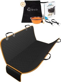 Hondendeken Auto Achterbank En Kofferbak Beschermhoes – Hondenkleed Auto – Autodeken Hond – Autokleed – 150x140cm – Zwart – Quzi