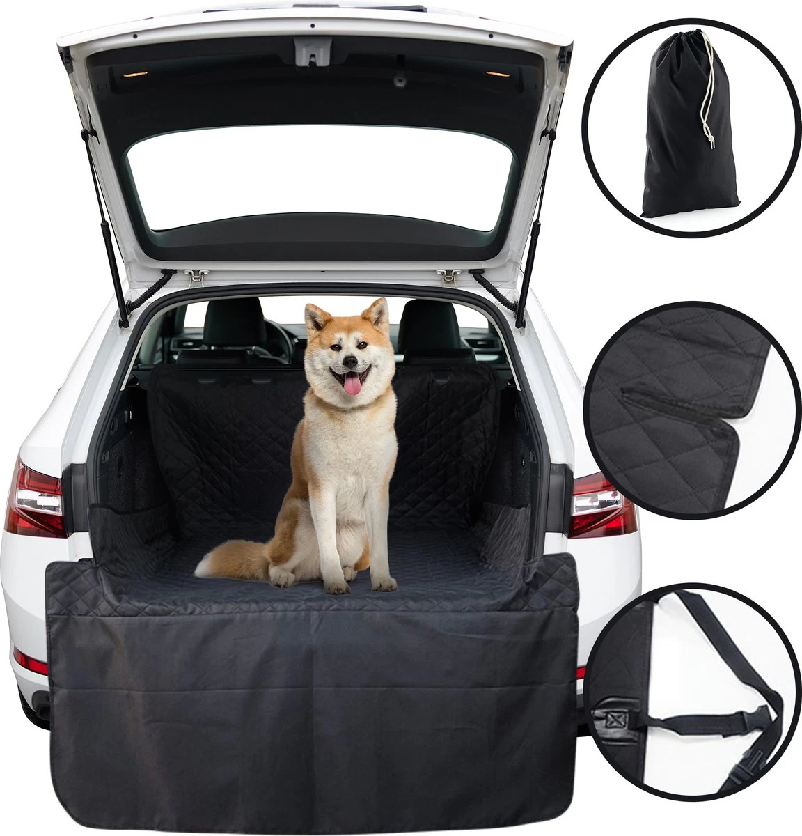 Hondendeken Auto Kofferbak Met Opbergtasje – 198x106CM – Beschermhoes Autodeken – Kofferbakmat Hond 3 Hondendeken Auto Kofferbak Met Opbergtasje – 198x106CM – Beschermhoes Autodeken – Kofferbakmat Hond
