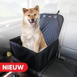 Hondendeken Van Bablue – Zwart – Waterdicht – Met Rits – Makkelijk Bevestigen – Past Op Elke Bijrijdersstoel – Hondendeken Auto Achterbank – Beschermhoes – Hondenkleed Auto Achterbank – Autodeken Voor Hond – Hondendeken Auto Voorstoel – Seat Cover –