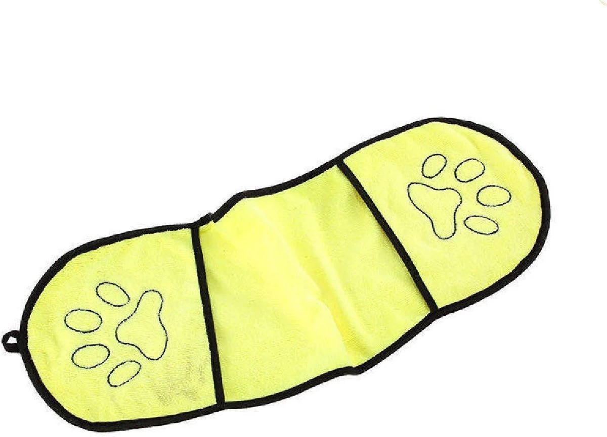 Hondenhanddoek – Hondendeken – Absorberend – Microvezel – 65*23CM – Geel 3 Hondenhanddoek – Hondendeken – Absorberend – Microvezel – 65*23CM – Geel