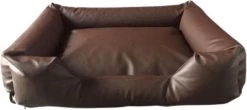 Hondenmand Sofa Skai Leer Bruin 120 X 90 Cm