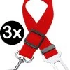 Hondenriem Autogordel Hondentuig Hondengordel Verstelbaar Rood – 3X -Benodigdheden Voor Huisdieren Winkel Hondenriem Autogordel Hondentuig Hondengordel Verstelbaar Rood 3X