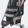 InnoPet Avenue Shiny Grey/Red – Hondenbuggy – Incl. Regenhoes – 97x44x97cm -Benodigdheden Voor Huisdieren Winkel InnoPet Avenue Shiny GreyRed Hondenbuggy Incl. Regenhoes 97x44x97cm