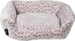 Jack And Vanilla – Hondenmand Kattenmand – PAWZ Sofa – Luipaard Rood – Maat S: 60x52x18cm