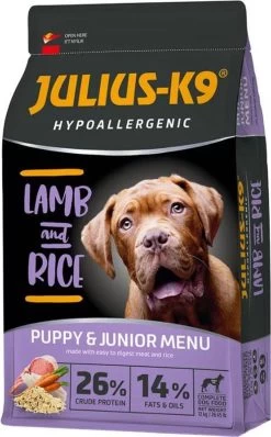 Julius K9 Julius-K9 – Lamb & Rice – Hypoallergeen Hondenvoer Voor Pups En Jonge Honden – Hondenbrokken Op Lam & Rijst Basis – Geschikt Voor Alle Rassen – 3kg