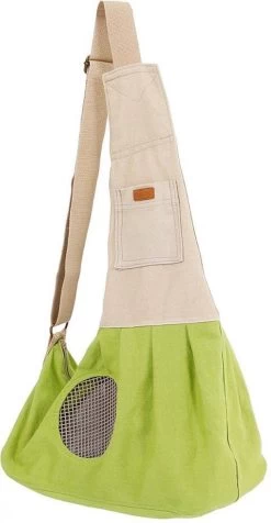 Klassieke Schoudertas Om Je Hondje Of Katje Mee Te Dragen – Kattentas – Hondentas – GREEN
