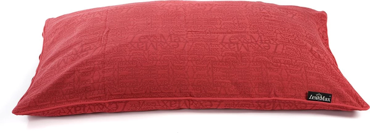 Lex & Max Chic – Losse Hoes Voor Hondenkussen – Bench – Rood – 100x70cm 3 Lex & Max Chic – Losse Hoes Voor Hondenkussen – Bench – Rood – 100x70cm