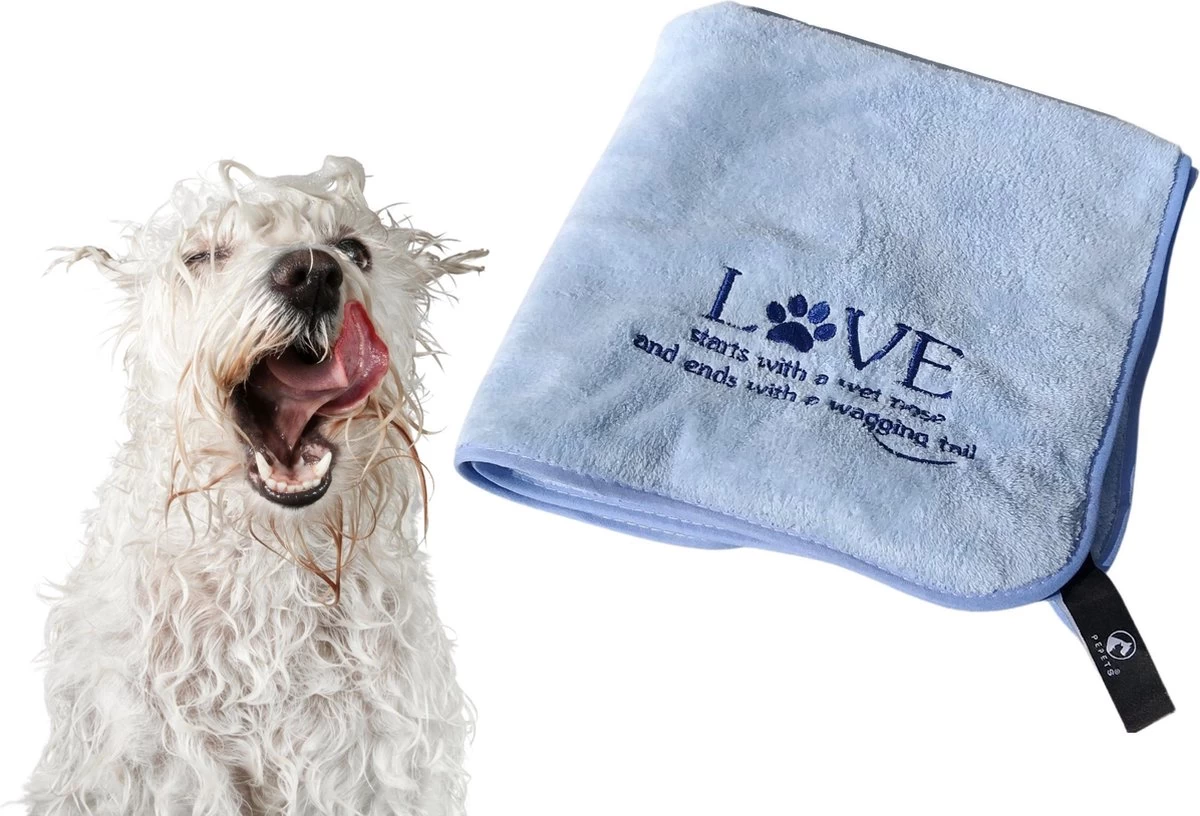 Pepets© – Hondenhanddoek – Honden Handdoek – Microvezel Handdoek – Handdoek Hond – Hondendeken – Droogdoek Hond – Dierendeken – Absorberend – 100*50CM – Pastelblauw – GRATIS Zonnebril 3 Pepets© – Hondenhanddoek – Honden Handdoek – Microvezel Handdoek – Handdoek Hond – Hondendeken – Droogdoek Hond – Dierendeken – Absorberend – 100*50CM – Pastelblauw – GRATIS Zonnebril