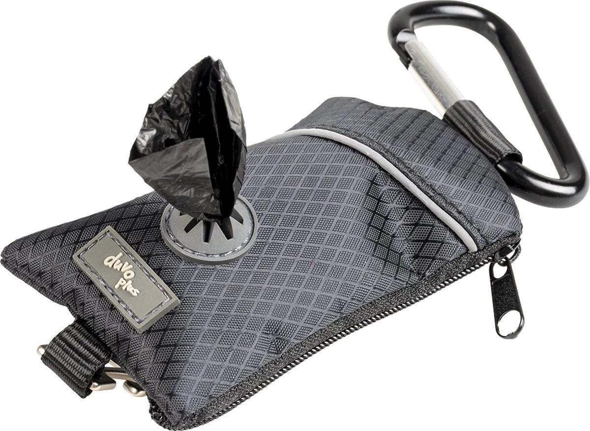 Poepzakjes Dispenser Polyester 6x20x1,5cm Zwart 3 Poepzakjes Dispenser Polyester 6x20x1,5cm Zwart