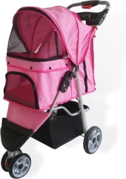 Topmast Modern – Hondenbuggy – Roze – Inklapbare – 3 Wielen – Comfort Buggy