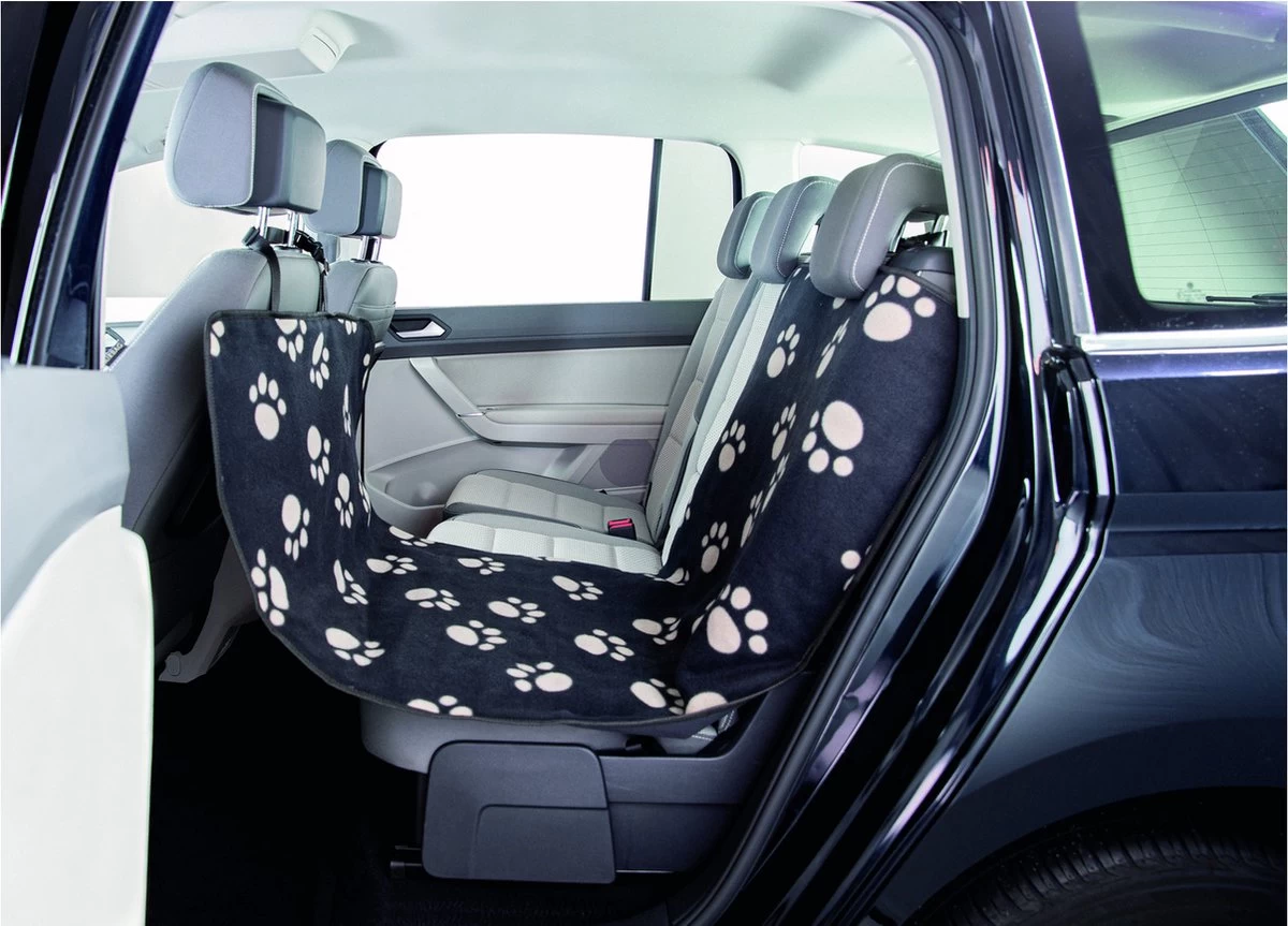 Trixie Autodeken Nylon / Fleece Zwart / Beige – 145X65 CM 3 Trixie Autodeken Nylon / Fleece Zwart / Beige – 145X65 CM