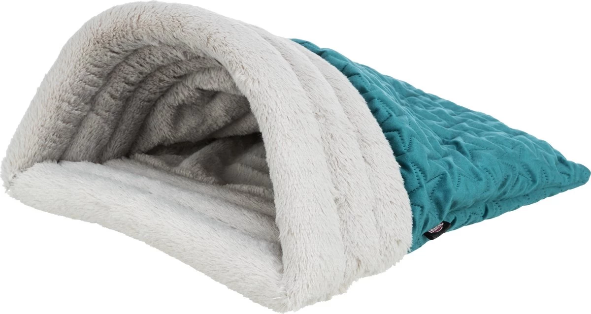 Trixie Kattenmand Slaapzak Estelle Groen / Grijs – 45X4X20 CM 3 Trixie Kattenmand Slaapzak Estelle Groen / Grijs – 45X4X20 CM