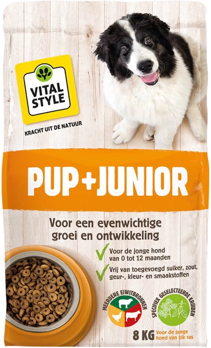 VITALstyle – PUP+JUNIOR – Hondenbrokken – 8 Kg 3 VITALstyle – PUP+JUNIOR – Hondenbrokken – 8 Kg