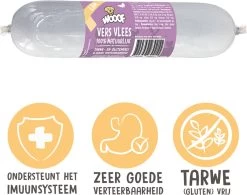 WOOOF Verse Lam Worst – Hondenworst – Honden Natvoer – Lam – 10 X 800 Gram